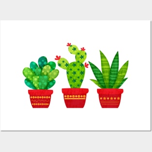 Cute Cactus Drawing Desert plant Posters and Art